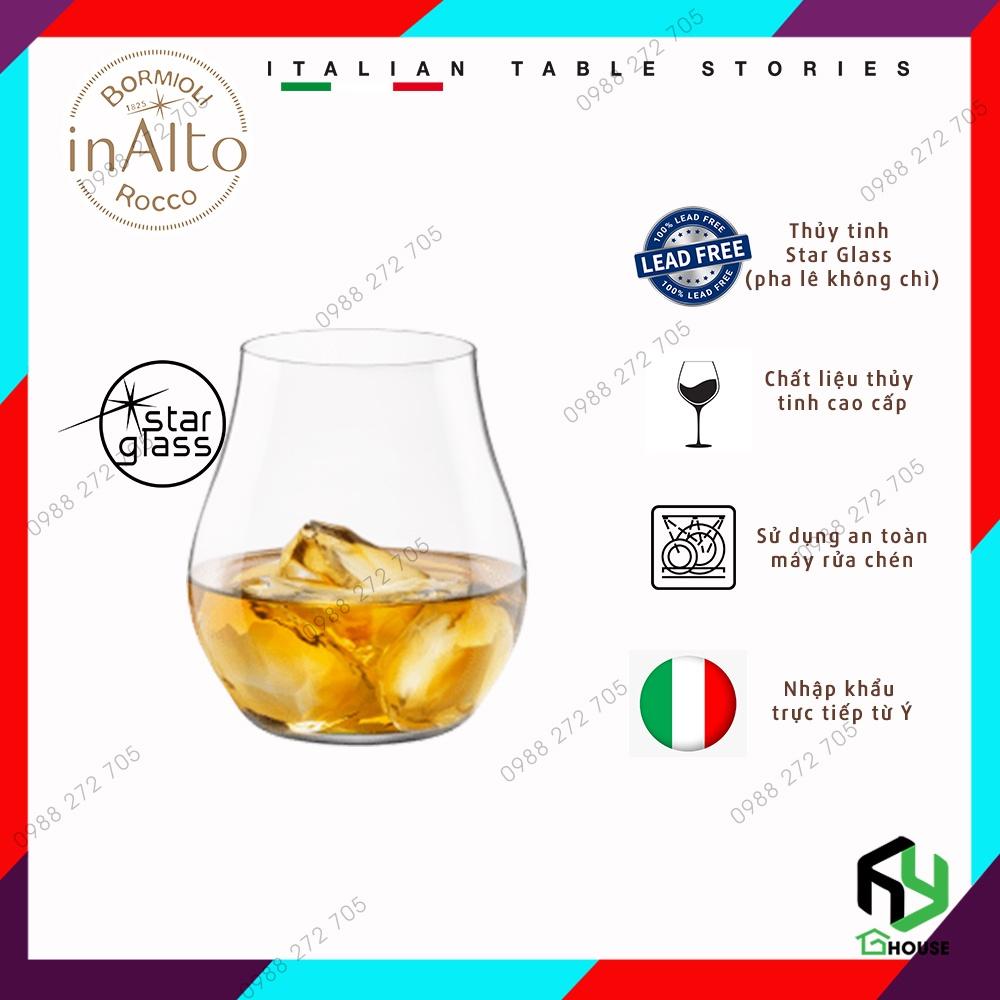 Ly thủy tinh uống rượ u mạnh cao cấp, cốc uống ruou, ly nước Inalto arte 487ml - Bormioli Rocco