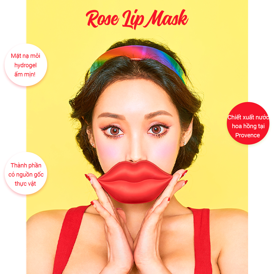 Mặt nạ môi chiết xuất hoa hồng Kocostar Rose Lip Mask