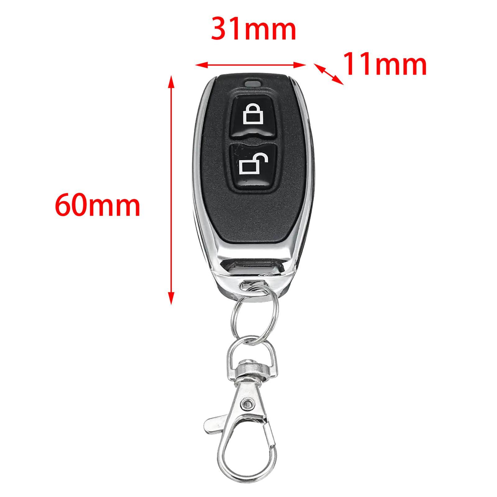 Universal Remote Keychain 2 Buttons Garage Door Remotes for Electric Vehicle