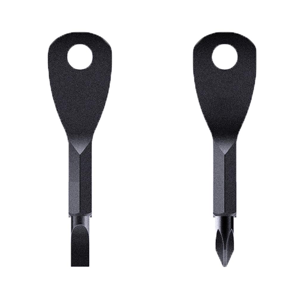 Bộ tua vít EDC bằng thép không gỉ tua vít mini đa năng hình chìa khóa có móc khóa công cụ sữa chửa bỏ túi.