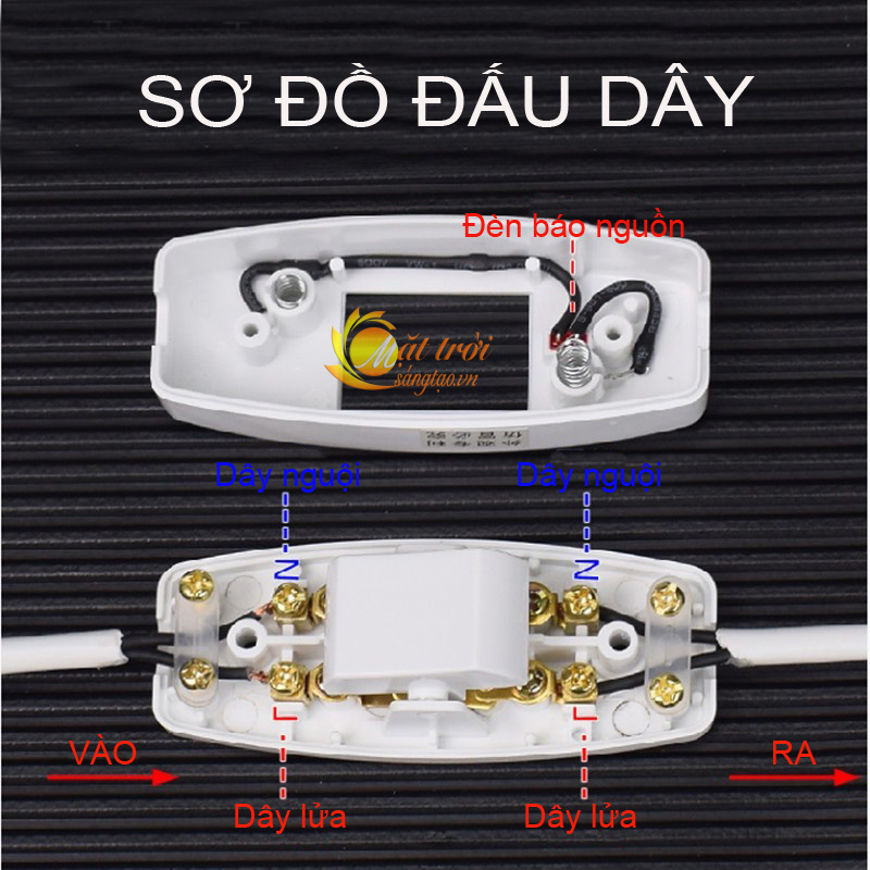 Combo 5 Công tắc quả nhót đóng ngắt 2 dây, có đèn báo trạng thái