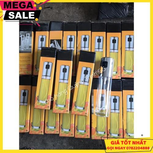 Bình Xịt Dầu Ăn Gia Vị Thủy Tinh Nắp Inox, Xịt Phun Sương - Giao Hàng Toàn Quốc