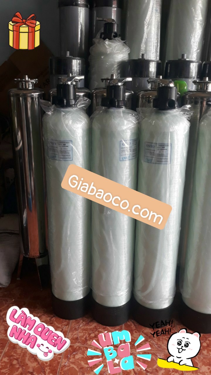 Vỏ Cột Lọc Nước Composite : Phi 220mm, Phi 250mm, Phi 300mm - Đã Bao Gồm Van 3 Ngã