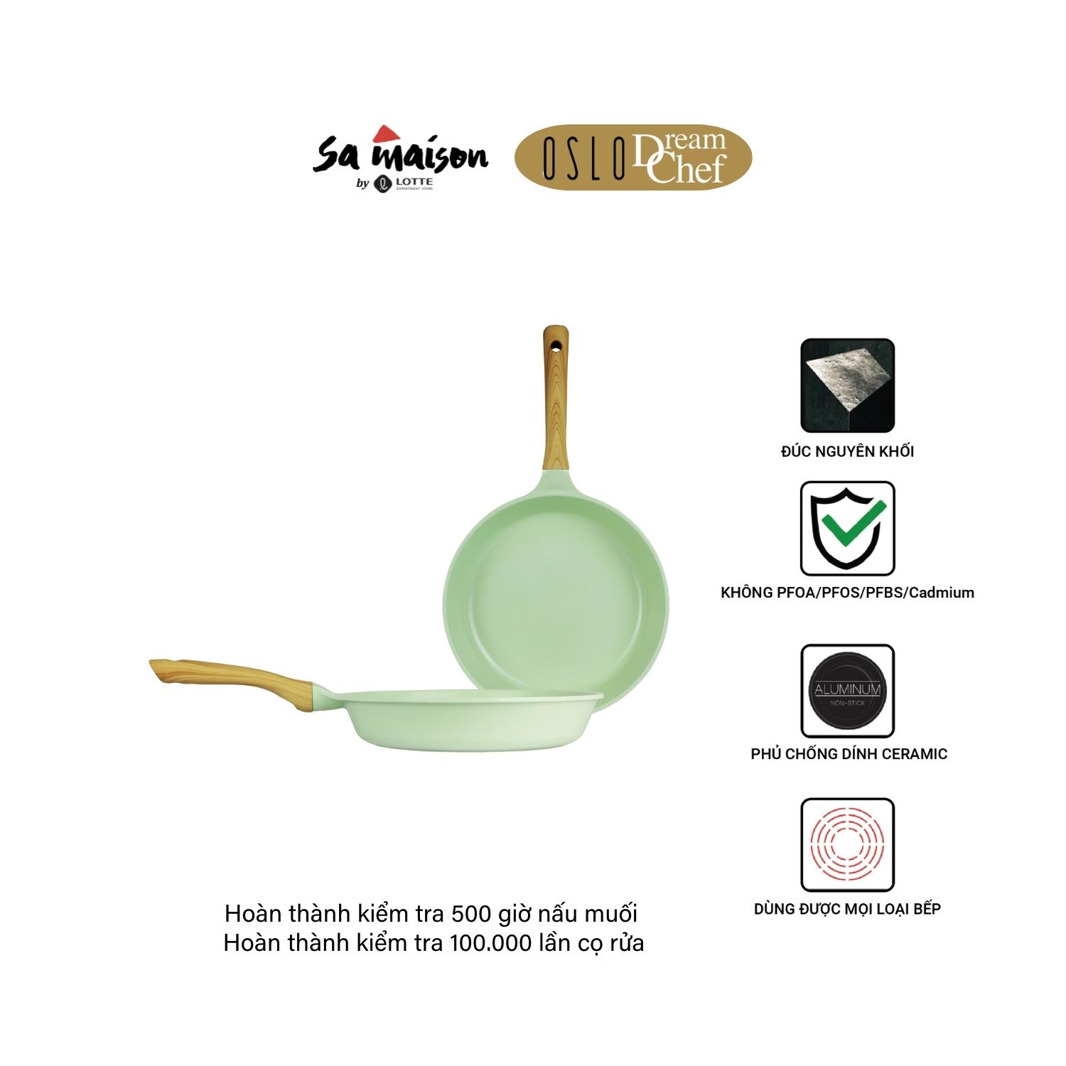 Chảo cạn chống dính phủ ceramic Oslo Dreamchef 24-26-28cm