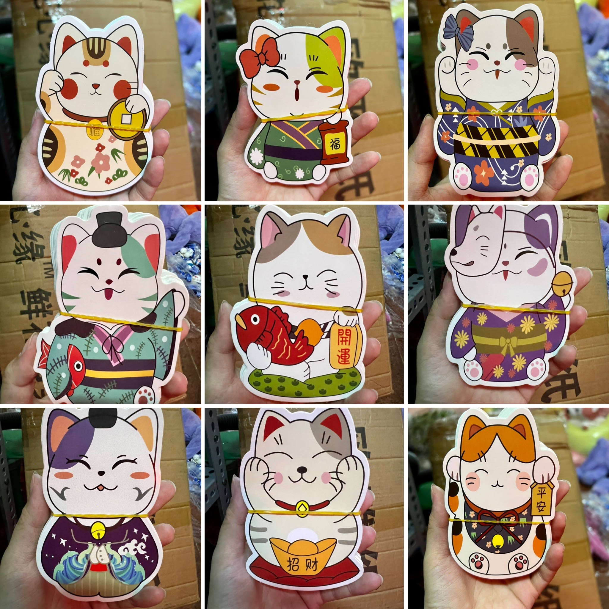 Bao lì xì chibi mèo thần tài 2023