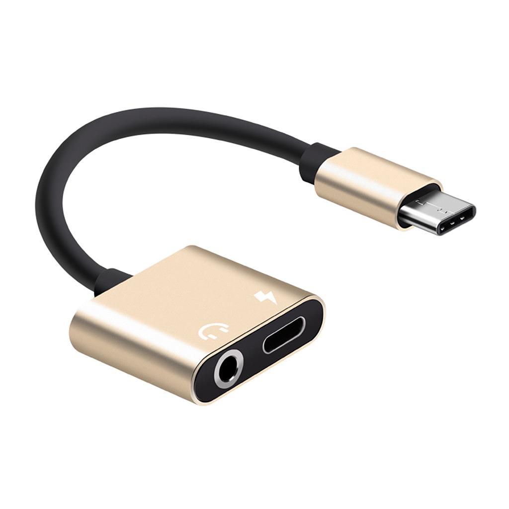 2pcs Type C Charging Cable for Type C Phones Without 3.5mm Headphone Jack