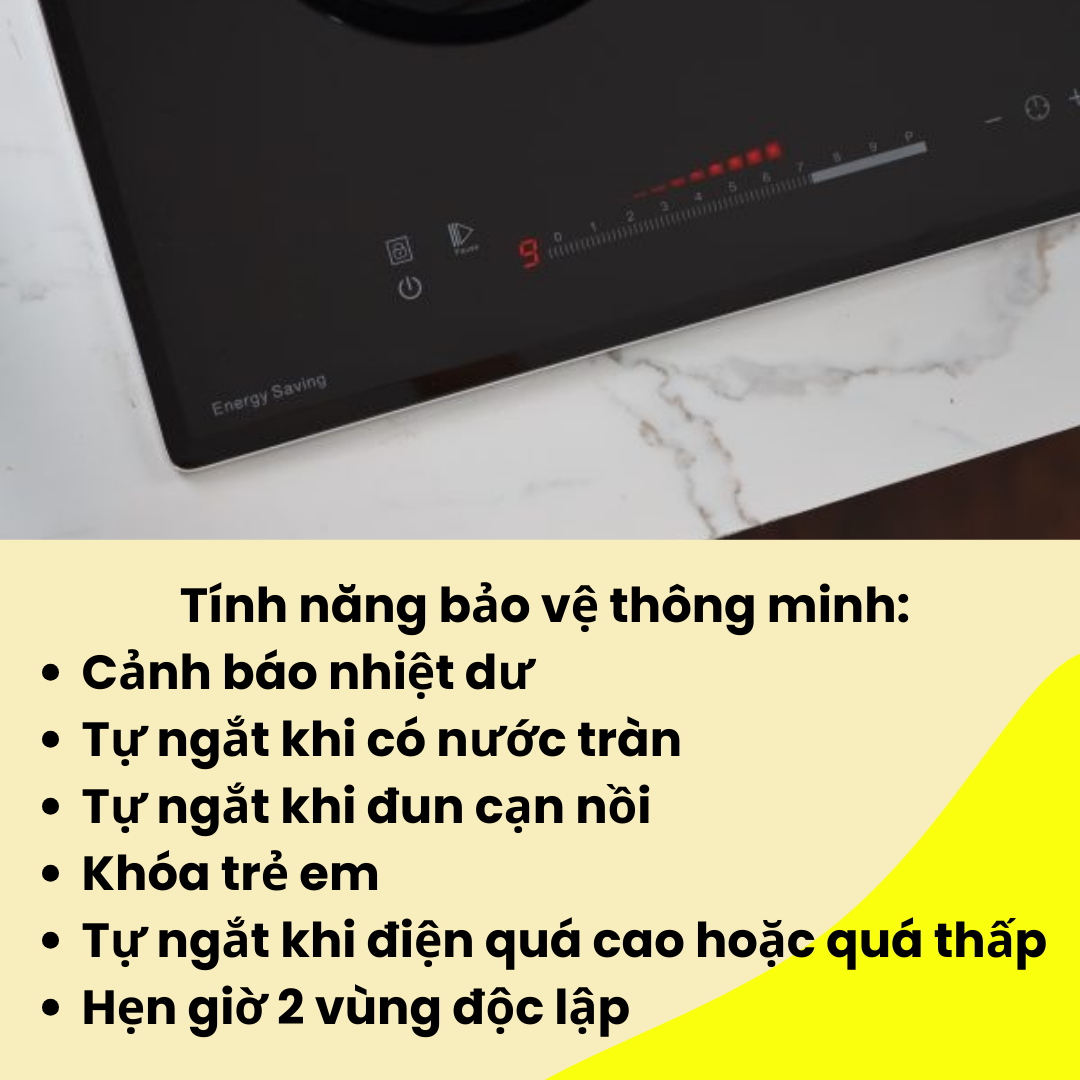 Bếp từ đôi MIFA VA05N - Đun liu riu - Hàng Chính Hãng