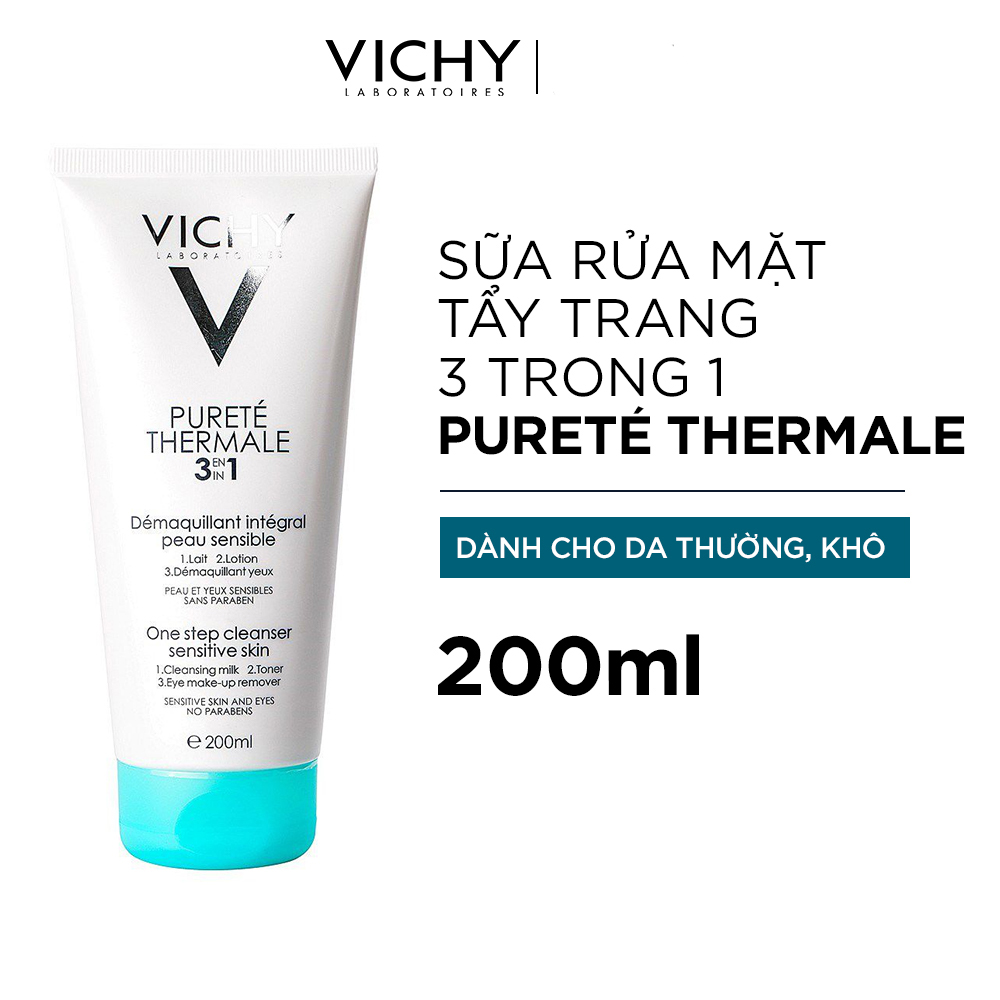 Sữa Rửa Mặt Tẩy Trang 3 Tác dụng Vichy Purete Thermal One Step Cleanser 200ml