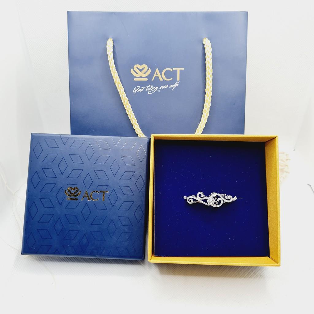 Lắc tay mặt hoa văn chất liệu bạc 925 thời trang phụ kiện trang sức nữ sang trọng