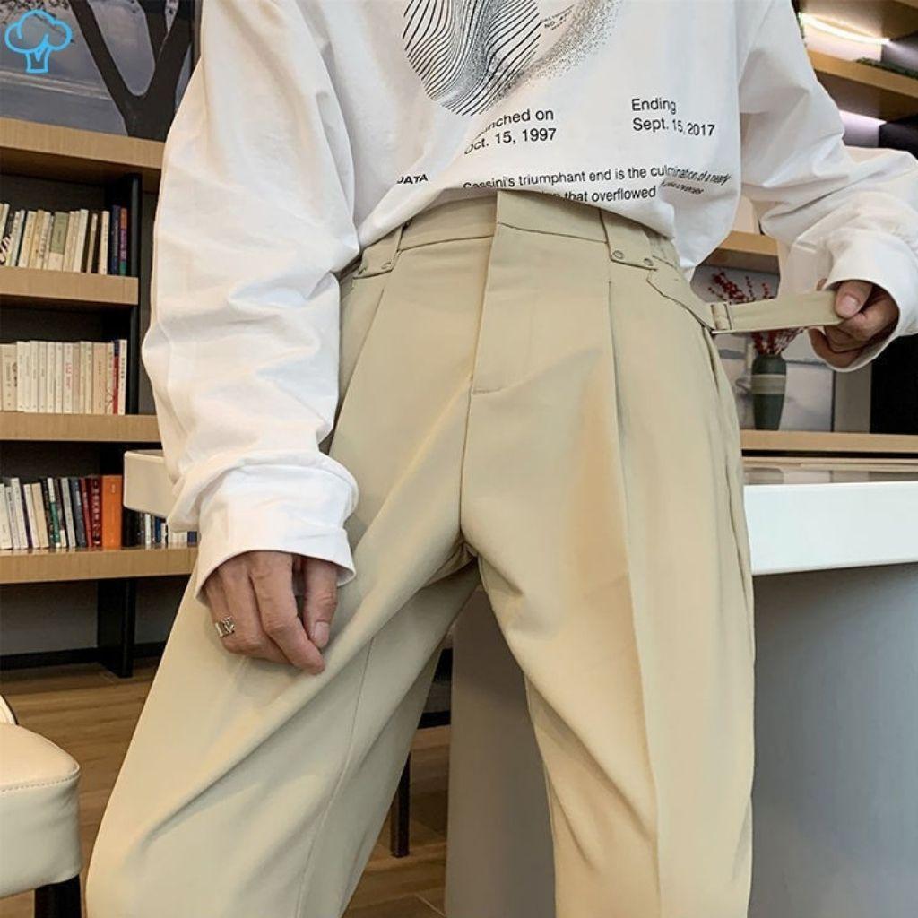 Quần tây ống rộng nam nữ TILAA FASHION quần âu vải ống suông Unisex phong cách Hàn Quốc QR001