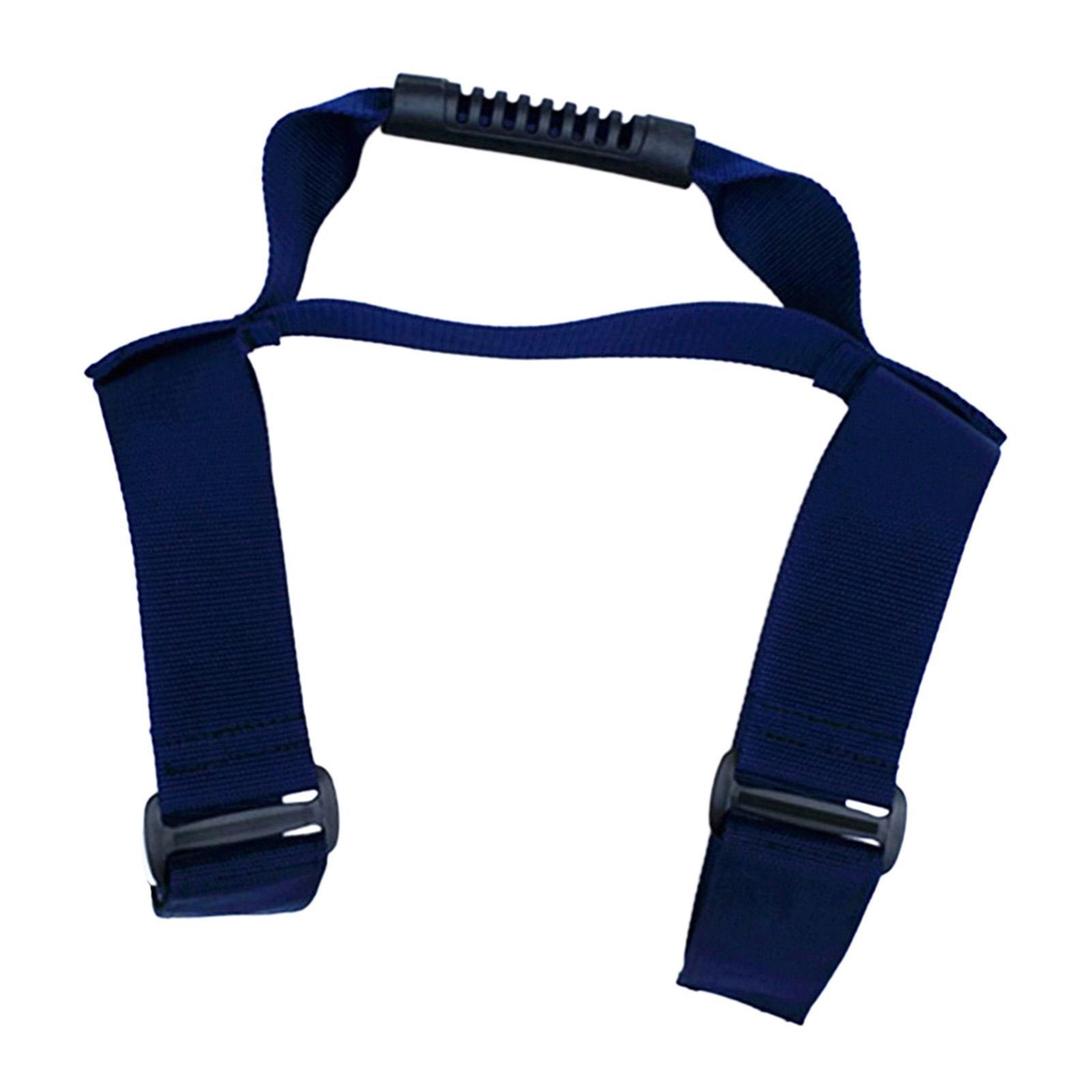 Scuba Diving Adjustable Tank Cylinder Carrier Holder Strap with Carry Handle, Blue