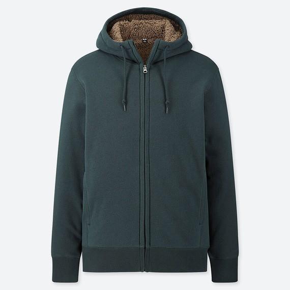 Áo nỉ lót lông cừu nam siêu ấm #Uniqlo. Hoodie 418708