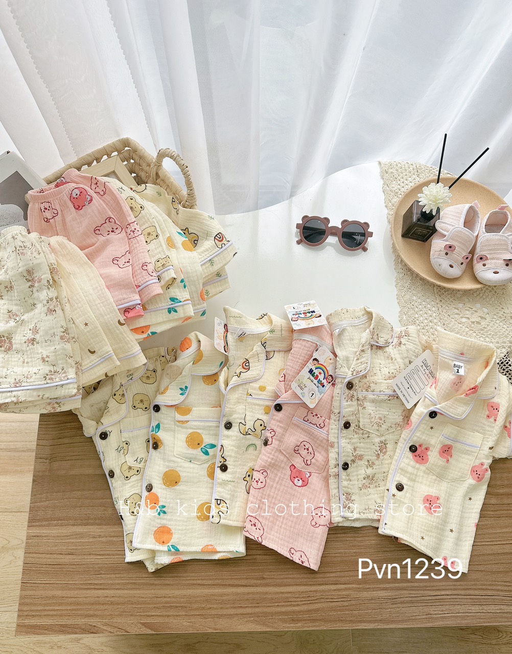 pjzama đũi họa tiết 6-16kg