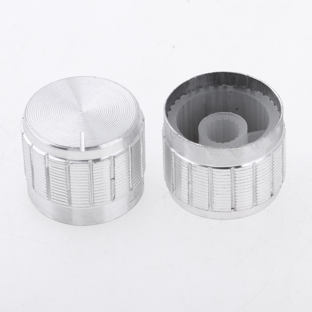 50Piece Aluminum Alloy Anti-Slip Potentiometer Control Knob 21x17mm Black