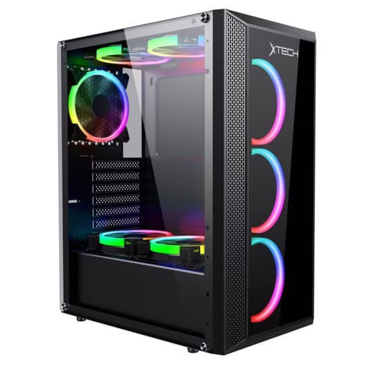 Vỏ Case Máy Tính XTECH Gaming F3 Kính Cường Lực-Hàng Chính Hãng