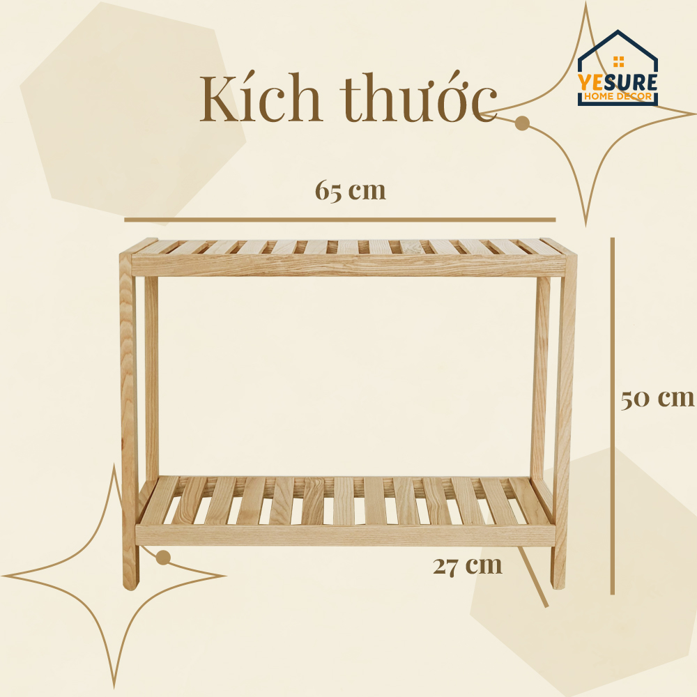 Kệ gỗ Tần Bì  đa năng dùng trang trí phòng ngủ , tab đầu giường , để giầy dép YESURE HOME DECOR - Hàng chính hãng 