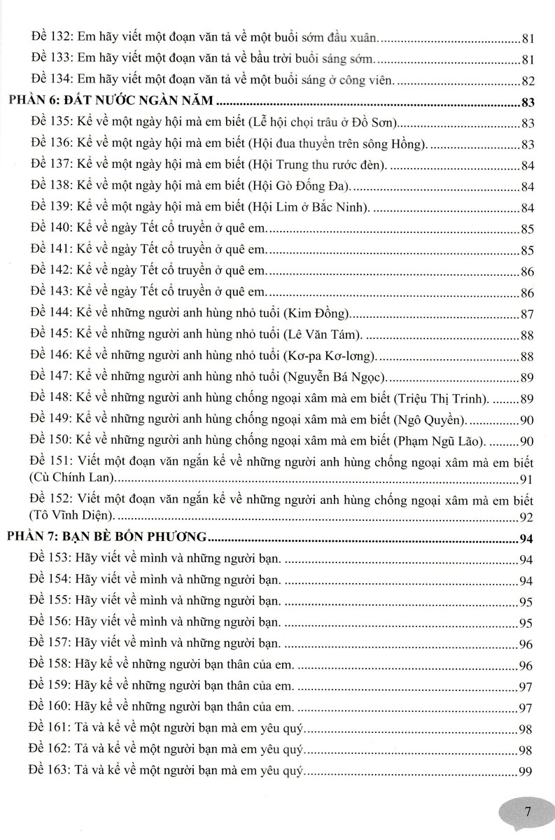 199 Bài và Đoạn Văn Hay Lớp 3