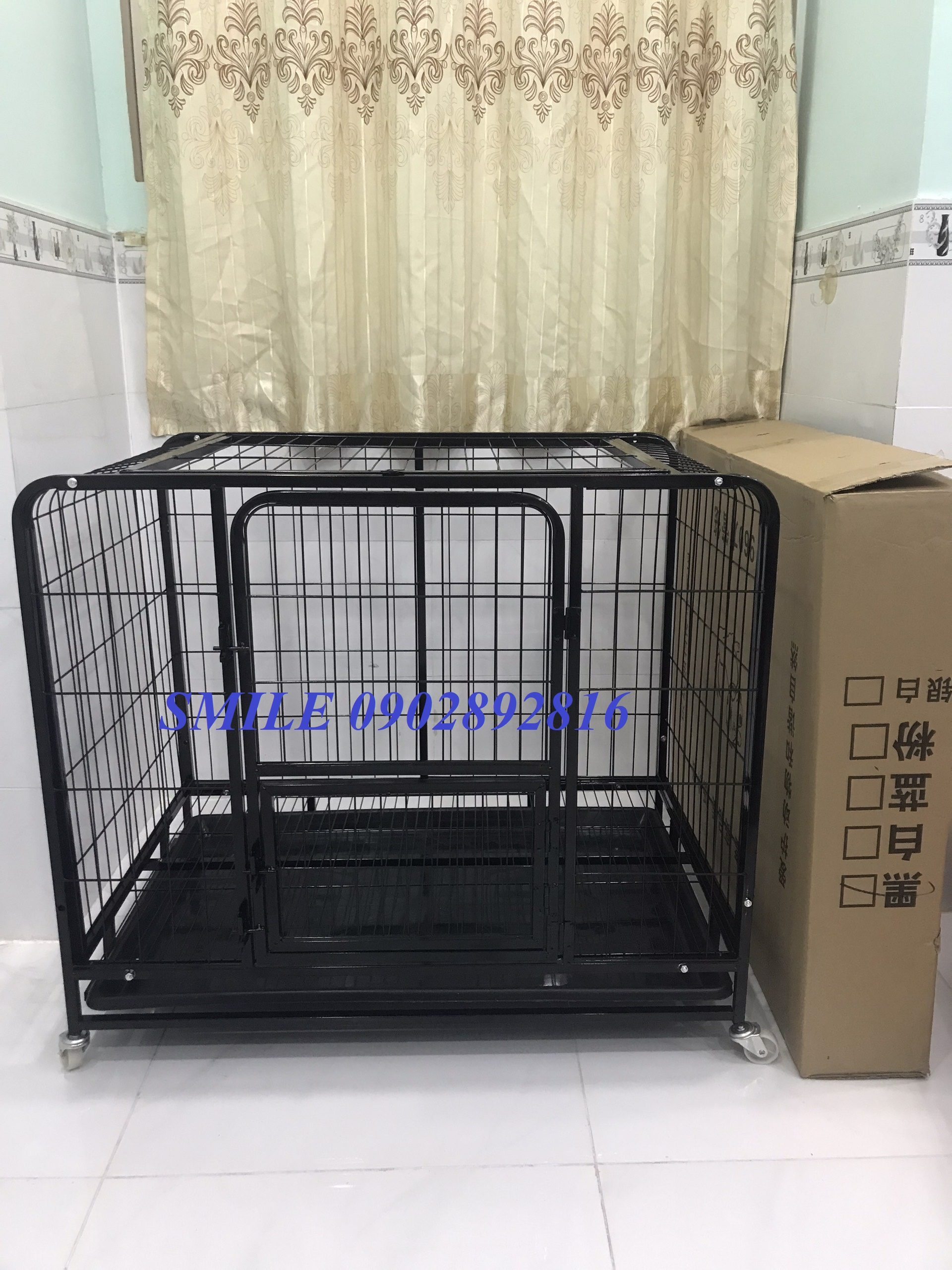 CHUỒNG NAN ỐNG SIÊU DÀY SIZE LỚN DÀNH CHO CHÓ LỚN SIZE 90x64x82cm