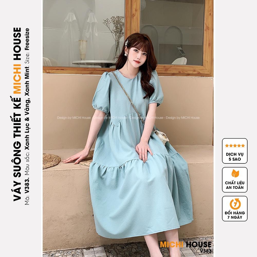Đầm Babydoll Dáng Suông Dài MICHI House V383 Váy Xuông Chất Xốp Mát Freesize Dễ Mặc Xinh