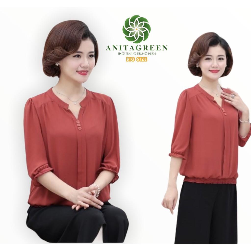 Áo trung niên tay lỡ co giãn - đồ trung niên AG100-1220