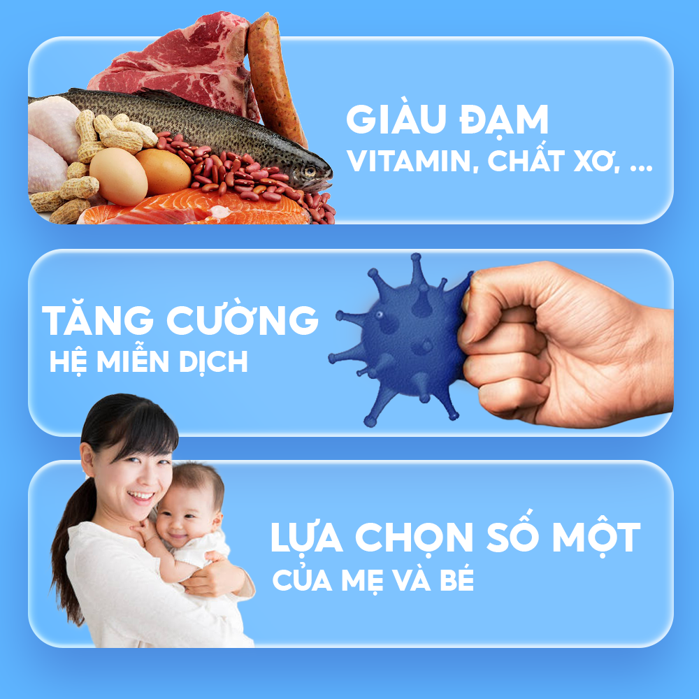 Bột Ăn Dặm Humababy Vị - Gạo Sữa - Yến Mạch - Hộp 10 Gói x 25g