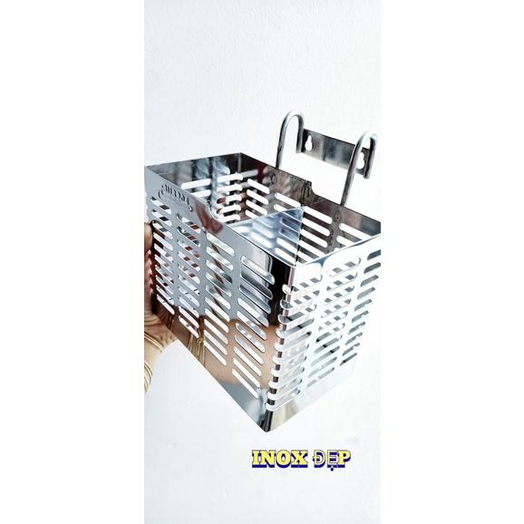 ỐNG ĐỰNG ĐŨA MUỖNG VUÔNG LƯỚI 2 NGĂN,INOX 304,DÀY DẶN ,CHẮC CHẮN,SÁNG BÓNG,GIÁ XƯỞNG