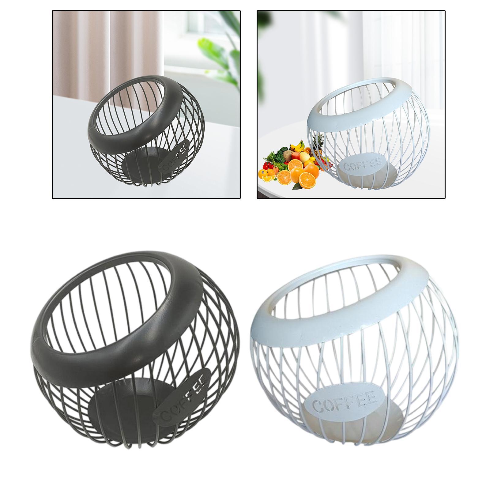 2pcs Coffee Pod Holder Iron Espresso K Cup Kitchen Storage Basket Hotel
