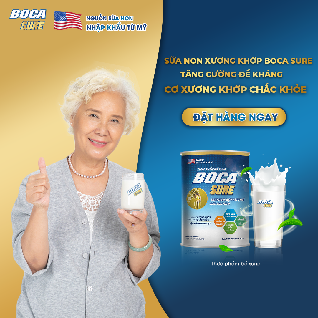 BOCA SURE Hỗ Trợ Xương Khớp ALIFACO sữa non nhập khẩu từ Mỹ 400gr
