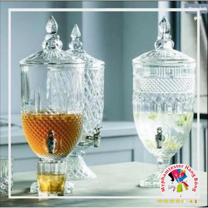 Bình đựng nước thuỷ tinh có vòi rót
