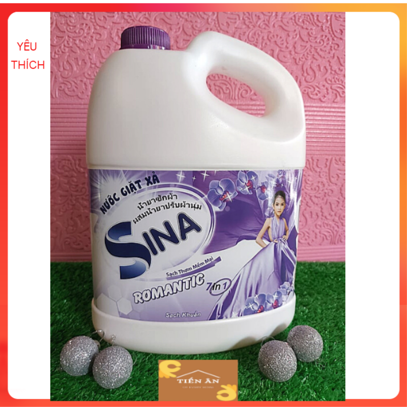 Nước giặt xả quần áo SINA 7 in 1 3000ml
