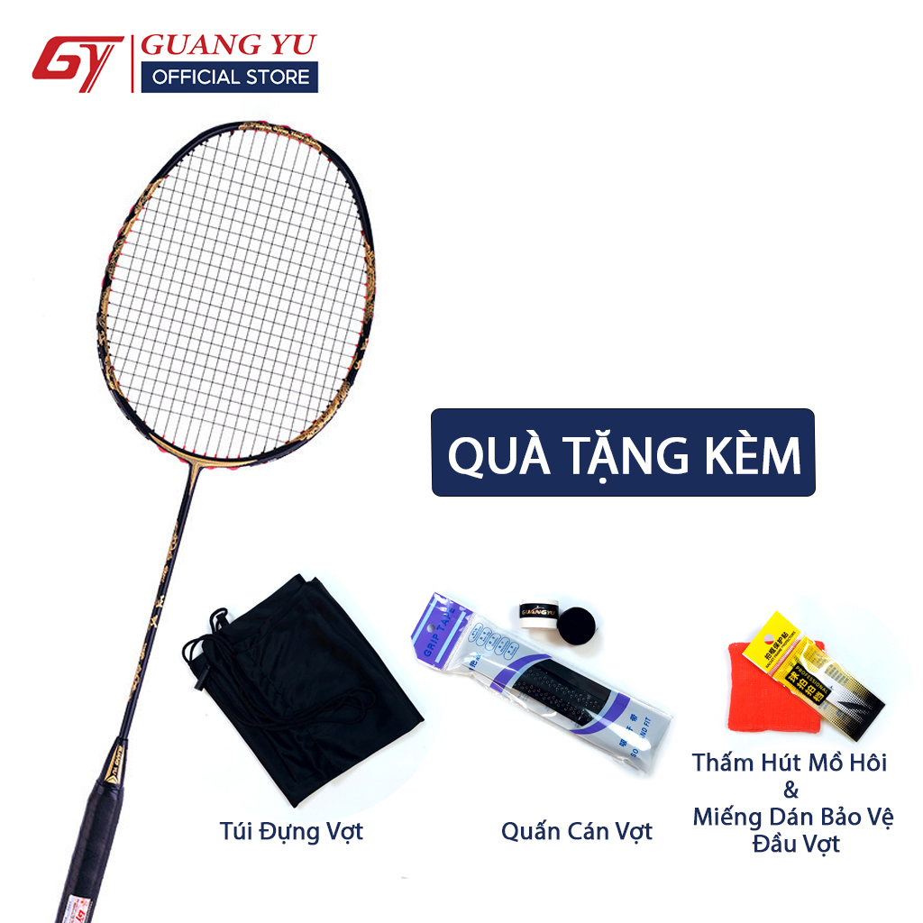 Vợt Cầu Lông GUANGYU 4U JUSTICE Full Carbon Cao Cấp, Vợt Cầu Lông Chuyên Công Lưới Căng Sẵn 9.5KG – GY02