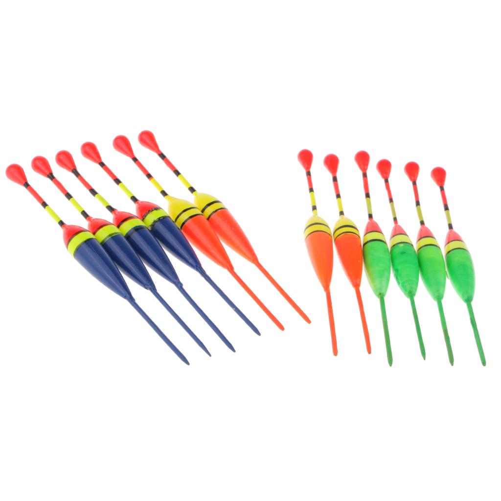 12pcs Fishing Wood Floats Bobbers Buoy Carp Coarse Ice Fishing Accessories