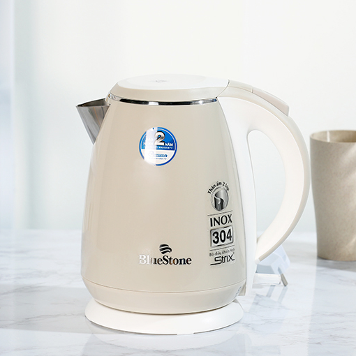 Ấm Đun Siêu Tốc Bluestone 1.5 lít KTB-3453, Inox 304 An Toàn , Hàng Chính Hãng