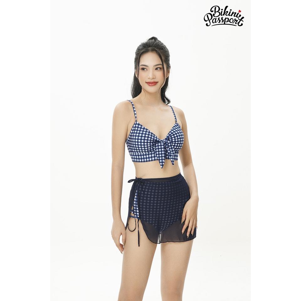 Váy bơi lẻ NỮ BIKINI PASSPORT kiểu Váy cover voan - Xanh Navy - BS500_NV