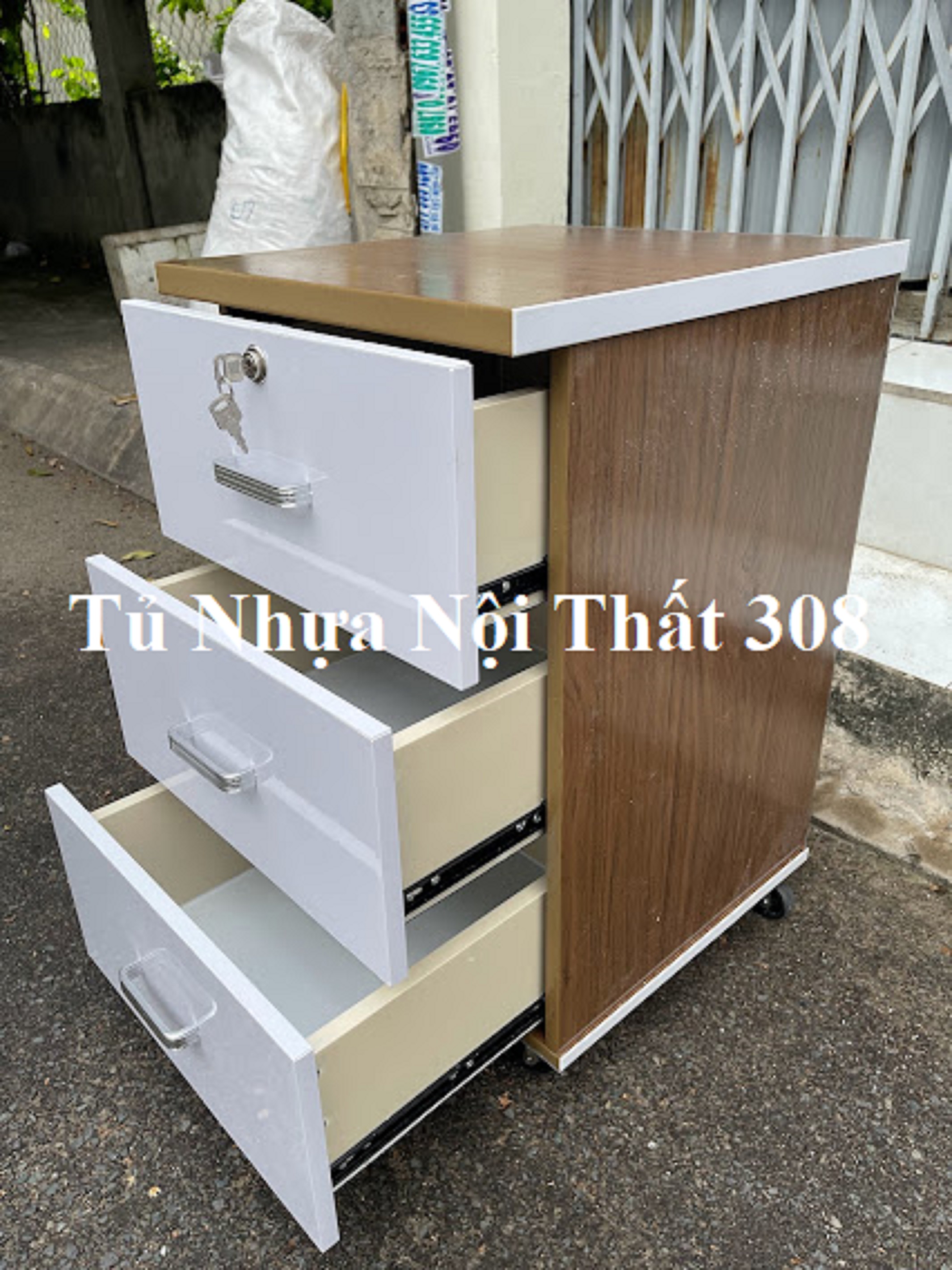 Tủ, Kệ Đầu Giường Nhựa Đài Loan Cao 70cm Ngang 42cm Sâu 42cm K112