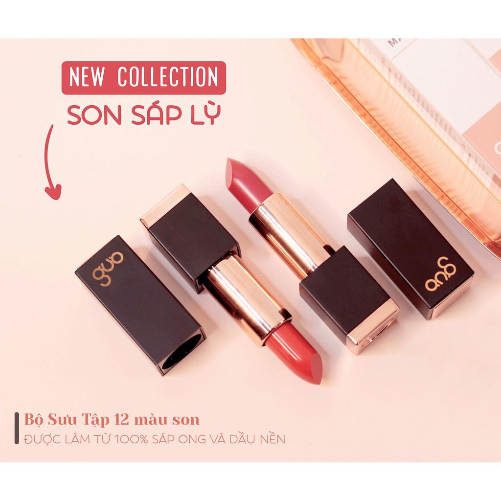 Son Sáp Lì màu Đỏ R ư ợ u GUO - True Matte Lipstick GUO 5gr