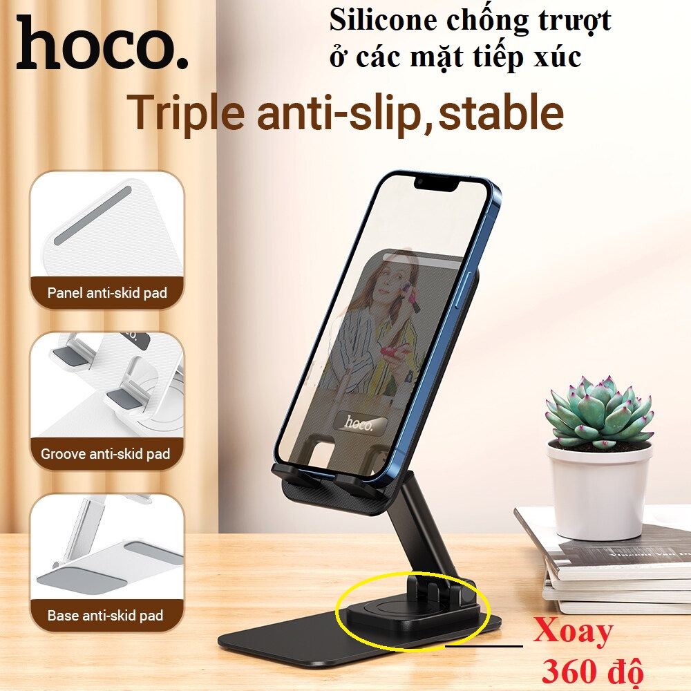 Giá đỡ để bàn dạng xếp mini cho điện thoại hoco PH50 _ Hàng chính hãng