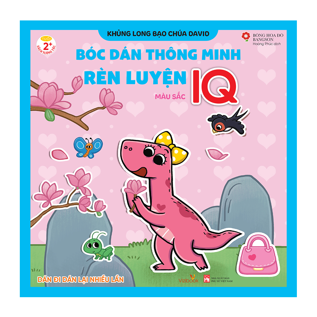 Sách cho bé - Bóc Dán Thông Minh Rèn Luyện IQ - Sách tương tác - Bông Hoa Đỏ BANGSON - Dành cho trẻ 2