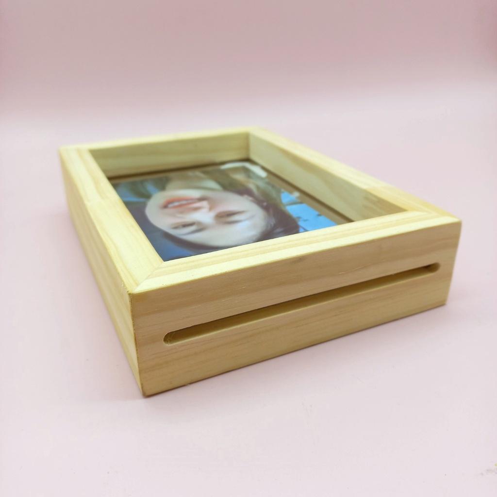 Khung ảnh gỗ thông kiểu Hàn Quốc cỡ 17x12 và in ảnh theo yêu cầu quà tặng ý nghĩa trang trí bàn làm việc Tú Vy Studio