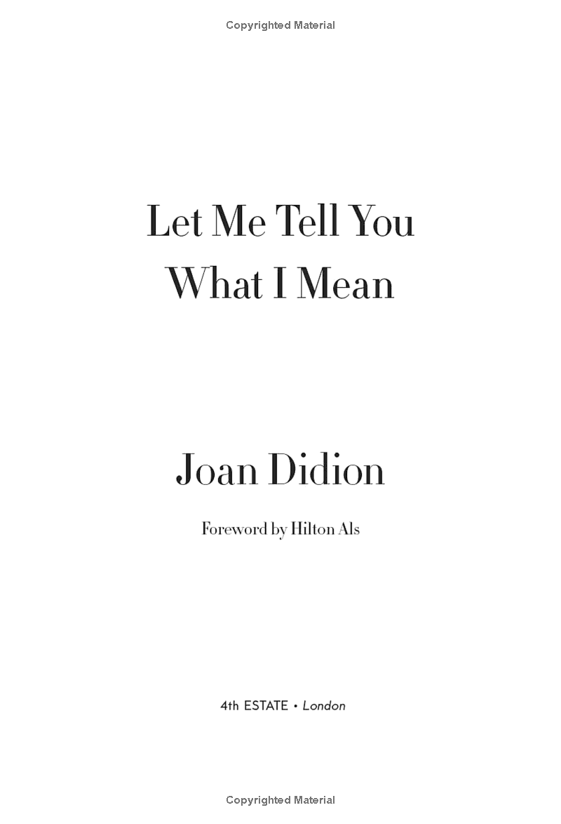 Let Me Tell You What I Mean