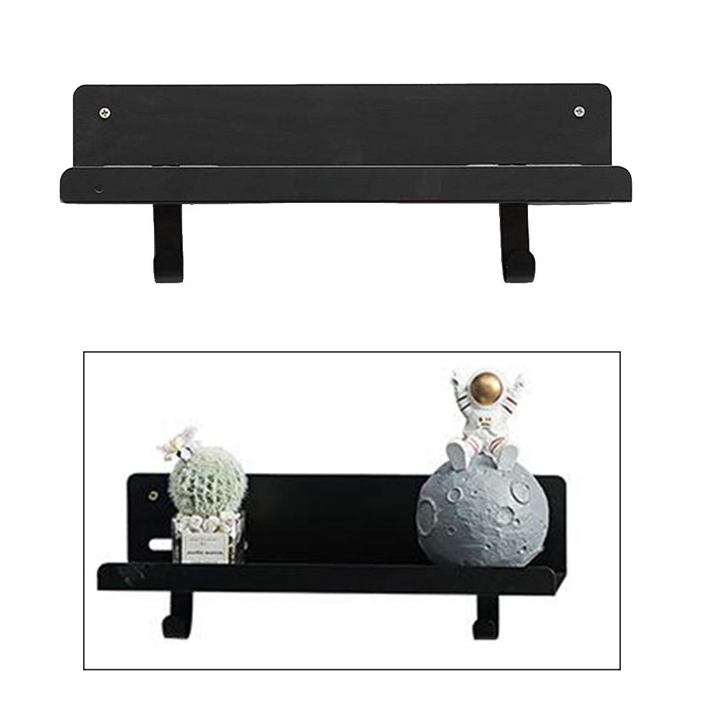 Floating Wall Mounted Shelves, Display Rustic Metal Ledge Shelves Wide Panel for Bedroom Office Kitchen Living Room
