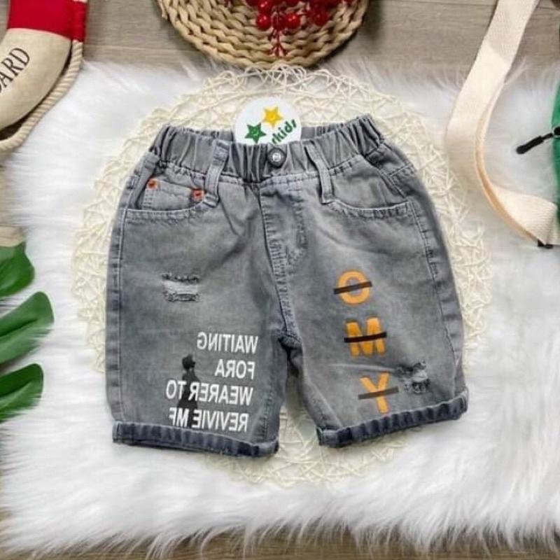 Quần jeans lửng STARKIDS cho bé trai size 10-50kg chất jeans nhập mềm mịn siêu dãn