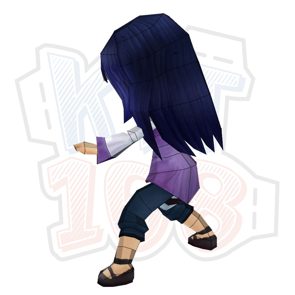 Mô hình giấy Anime Game Chibi Hinata - Naruto