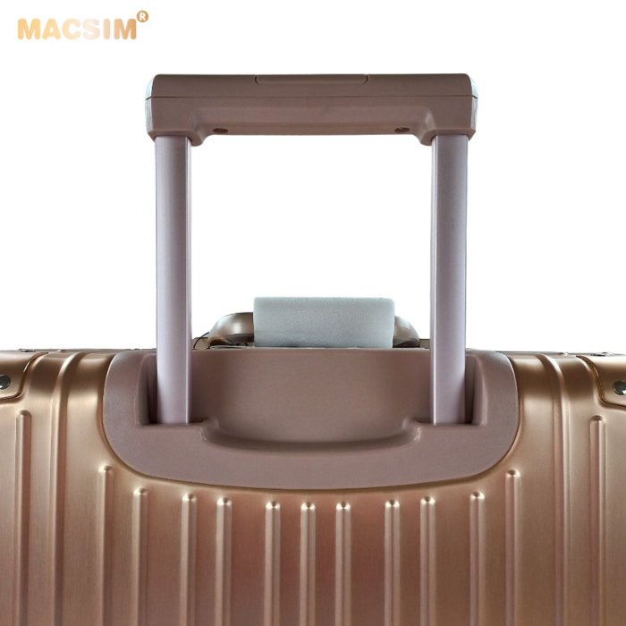Vali hợp kim nhôm nguyên khối MS1104 nhãn hiệu Macsim cao cấp màu Rose cỡ 26 inches