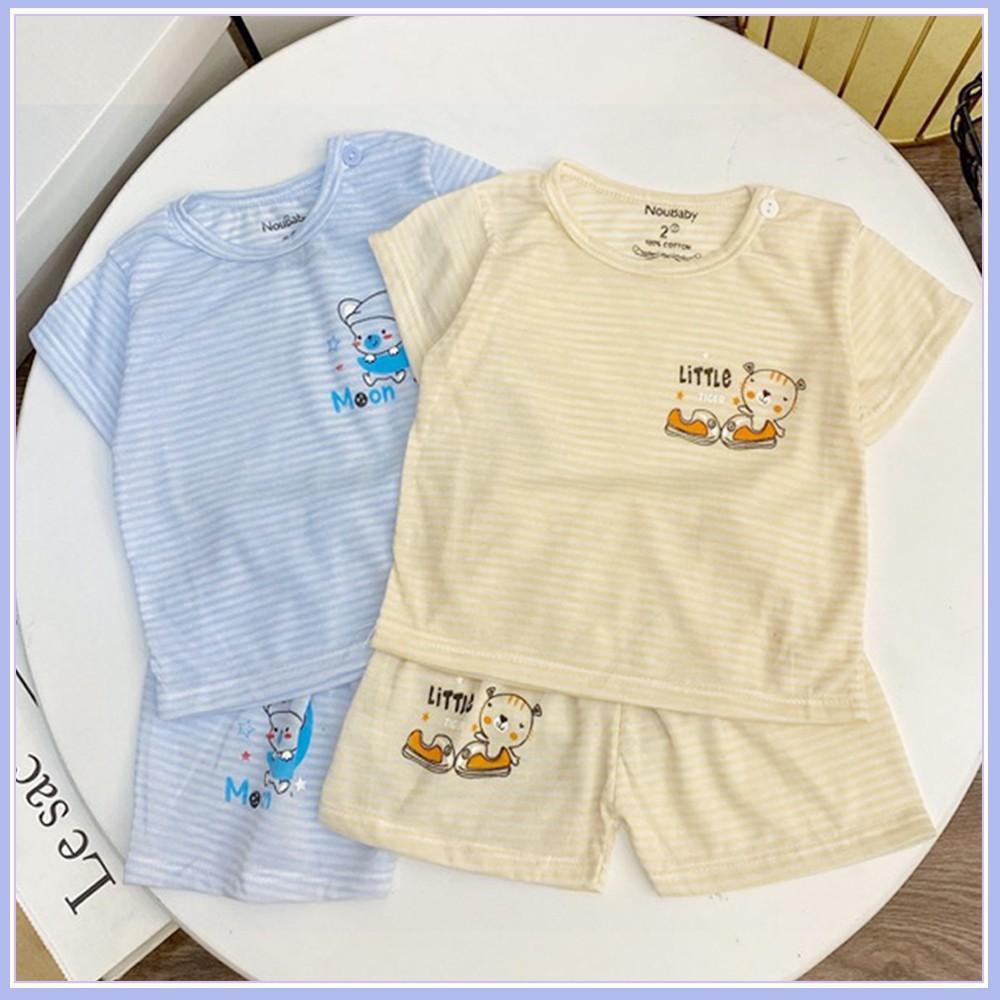 Bộ cộc tay Noubaby cho bé mặc mùa hè thoáng mát,bộ cộc tay chất liệu 100% cotton mát mẻ