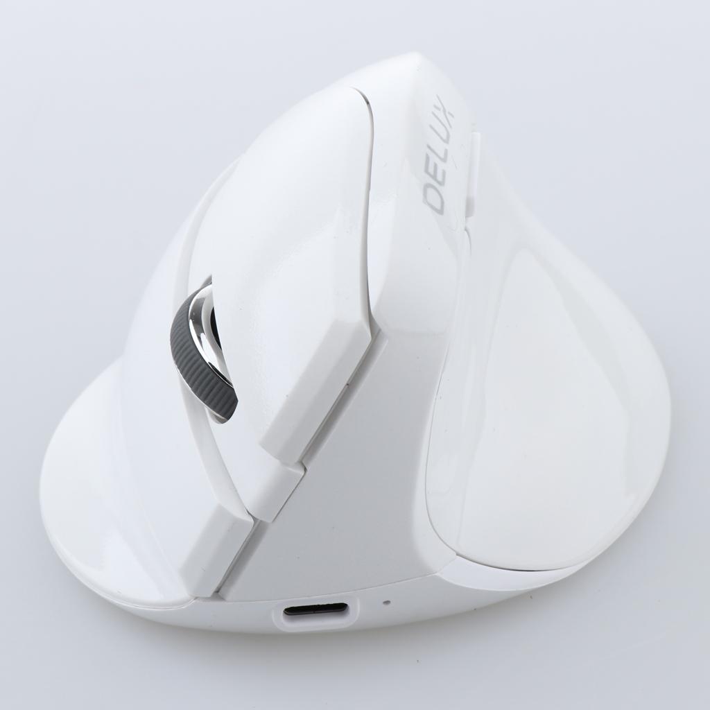Ergonomic Wireless Mouse 2.4G Gaming Vertical Mouse 2400DPI Adjustable White