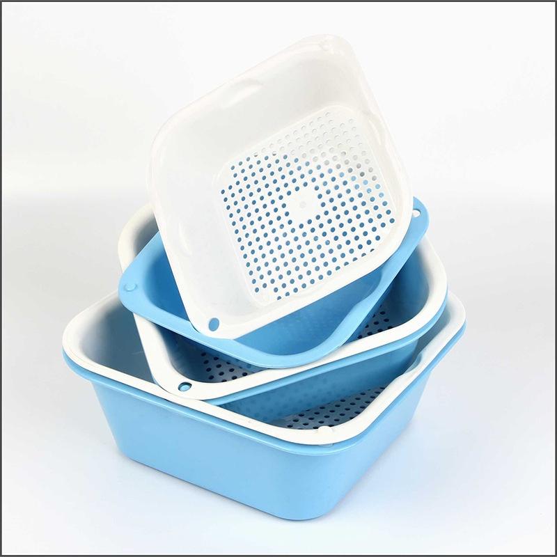[SGFS66] [Hàng xịn] Sét 6 rổ nhựa kèm chậu đa năng với 3 kích thước khác nhau, tiện lợi cho căn bếp