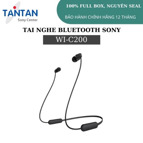 Tai Nghe BLUETOOTH Sony WI-C200 | Siêu nhẹ 19g - Pin 15h - Sạc nhanh - Nghe gọi chất lượng cao - Âm thanh đậm chất | Hàng Chính Hãng