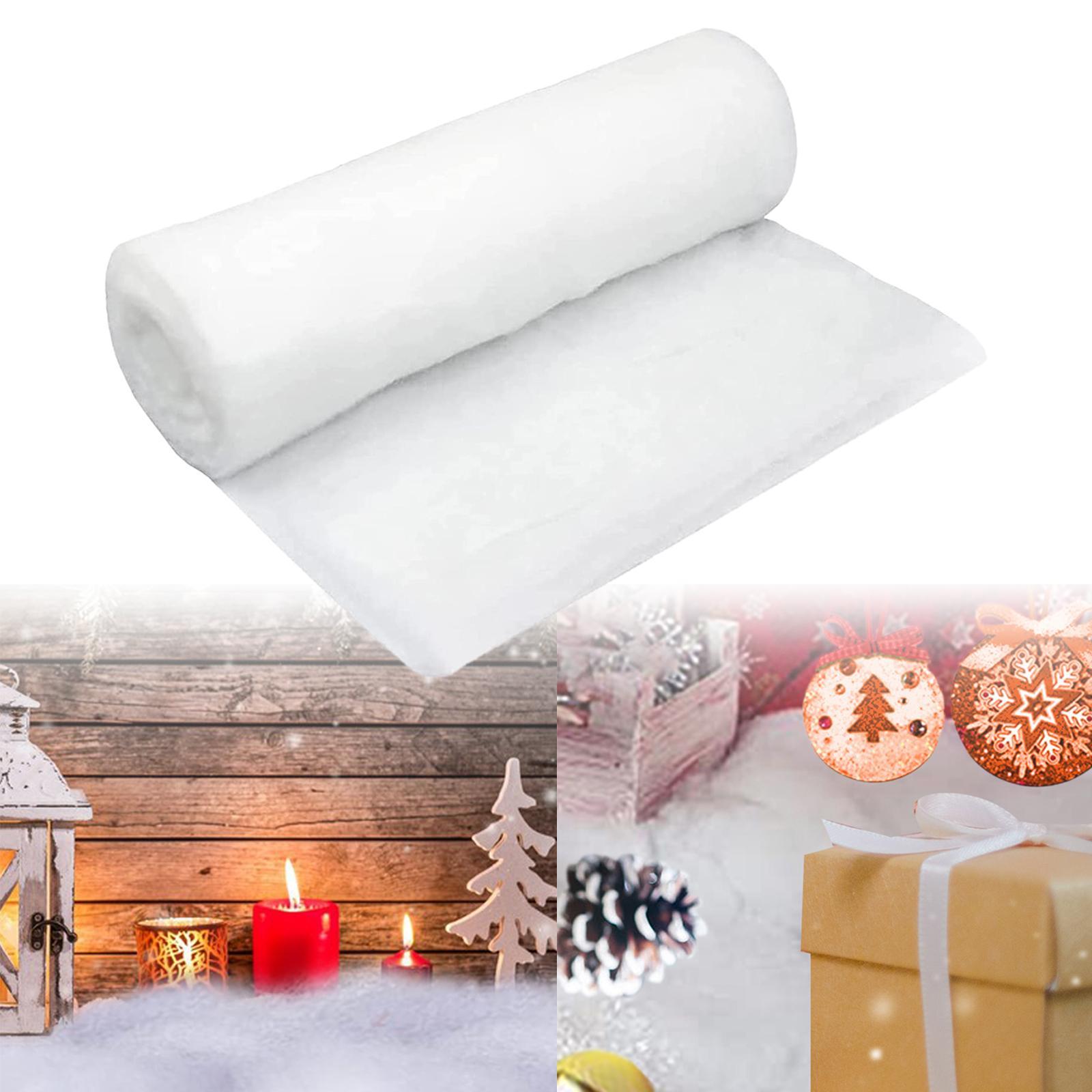 2xChristmas Snow Roll Snow Blanket Snow Mat for Indoor Village Decorations 120cmx33cm