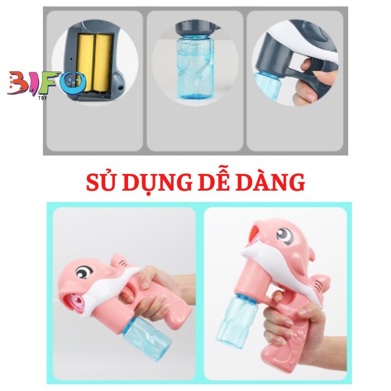 Đồ chơi bắn bong bóng xà phòng hình cá heo cho bé